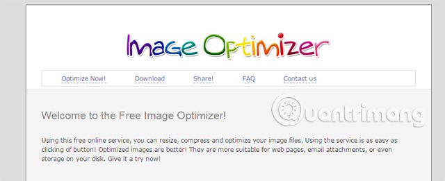 Trang web Image Optimizer