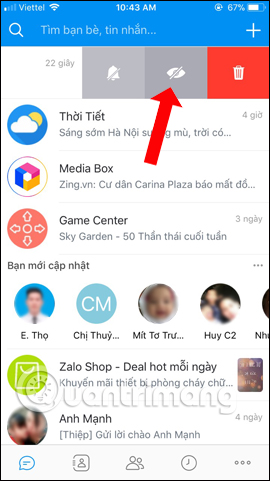 Nhấn chọn biểu tượng đôi mắt 
