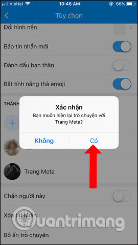 Mở khóa chat 