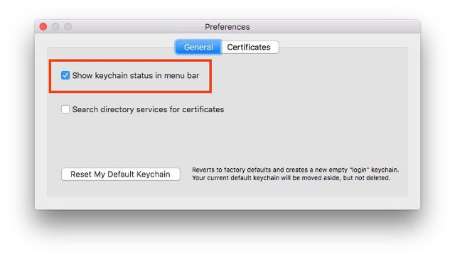 Sử dụng chức năng keychain Access