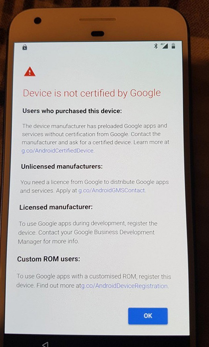 Google sẽ chặn không cho các thiết bị android không được chứng nhận bởi Google sử dụng các app của họ