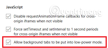 Tab sử dụng ít năng lượng