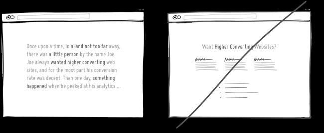 Hãy kể chuyện, thay vì liệt kê một danh sách