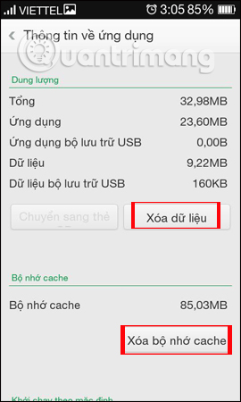 Xóa cache Google Play