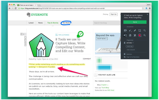 Evernote Clipper