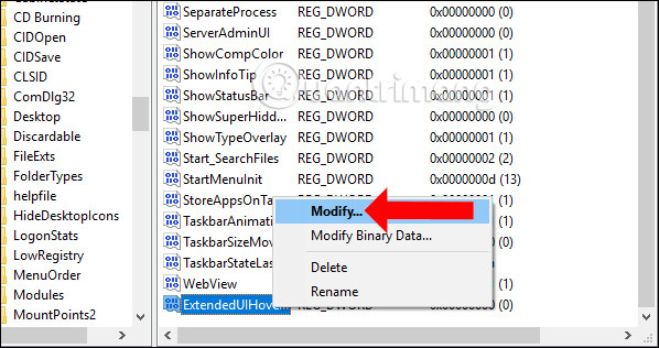 Nhấn chọn Modify