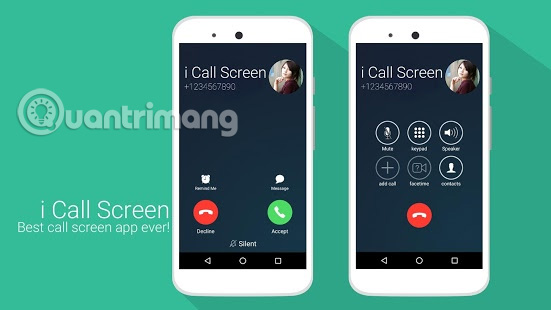 Ứng dụng i Call screen Free + Dialer