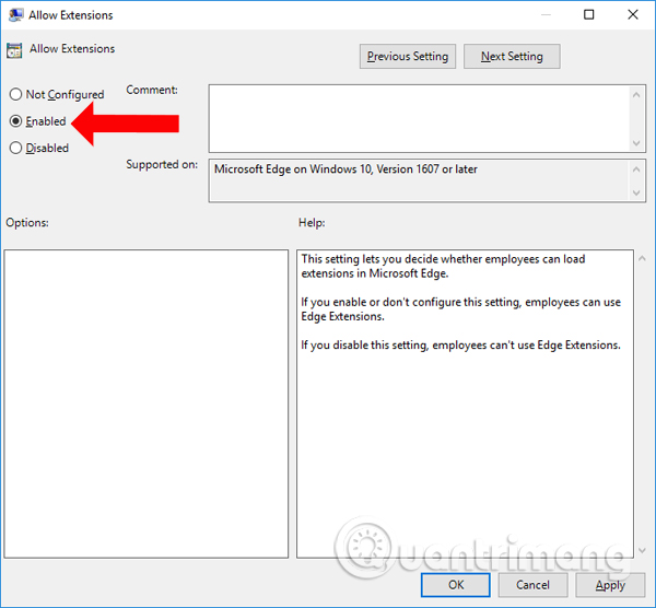 Cài đặt lại tiện ích