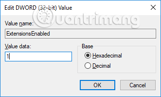 Cài lại tiện ích 