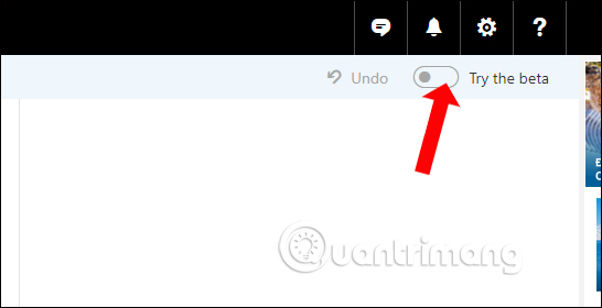 Dùng bản Outlook beta