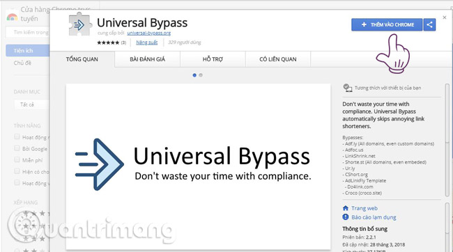 Universal Bypass cho Chrome
