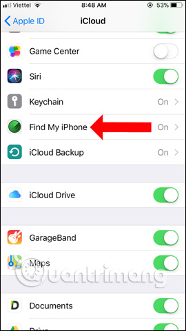 Tính năng Find My iPhone 