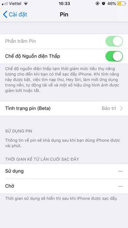 Tại sao iOS 11.3 báo tình trạng pin "Bảo trì"?