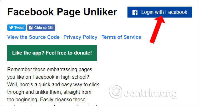 Đăng nhập tài khoản Facebook