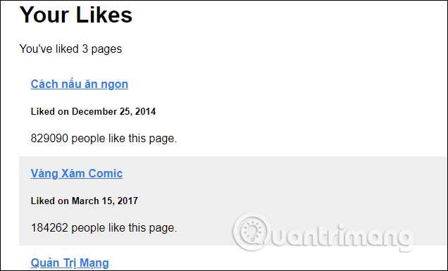 Unlike Fanpgae Facebook