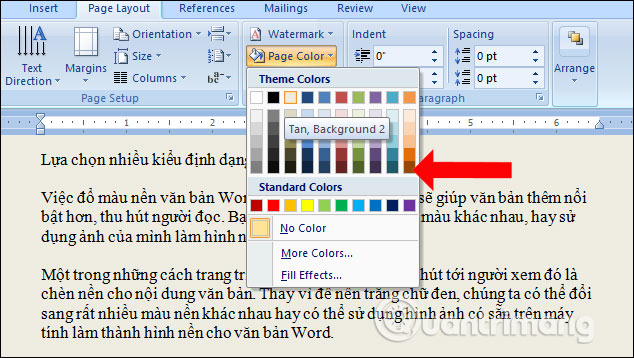 Cách Đổi Màu Nền Văn Bản Trong Word - Nhiều Kiểu Hình Nền Khác Nhau