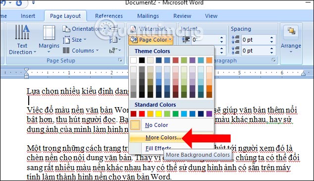 Cách đổi màu nền văn bản trong Word - Ảnh minh hoạ 3