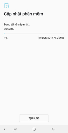 Galaxy Note 8 đang tiến hành tải xuống bản cập nhật mới này
