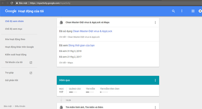Google biết bạn đã tìm gì