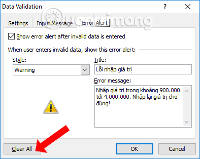 Xóa nội dung giới hạn