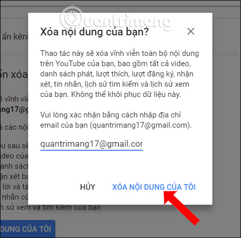 Nhập địa chỉ email 