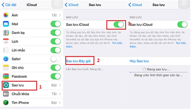 Đừng quên sao lưu thông tin trước khi cập nhật