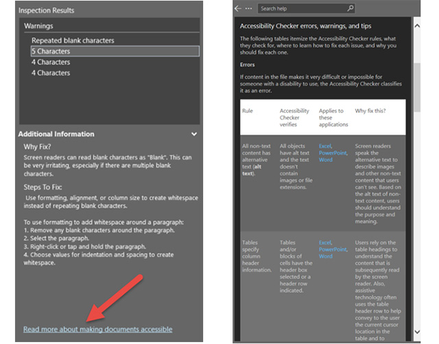 Công cụ Accessibility Checker