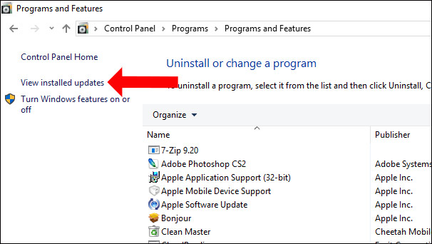 Danh sách bản update 