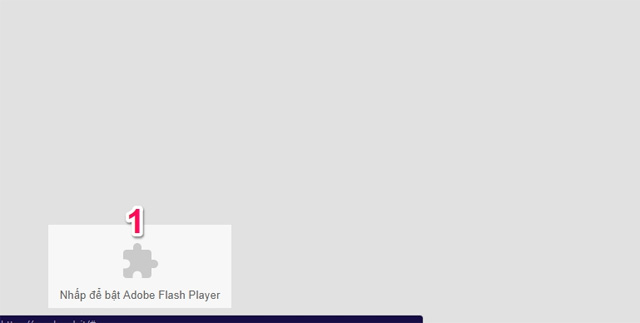 Nhấn vào biểu tượng để cài đặt Adobe Flash Player