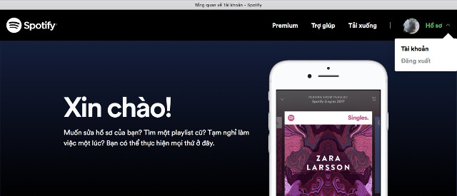 Đăng nhập tài khoản vào