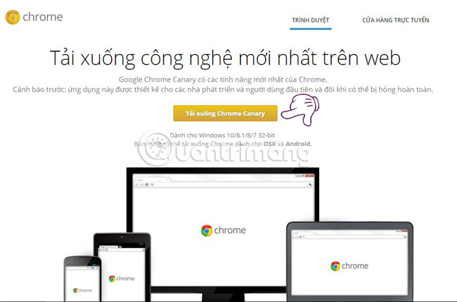 Tải Chrome Canary