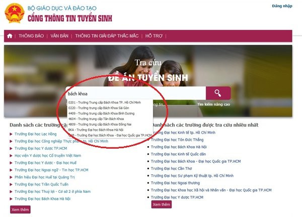 Nhập từ khóa để tìm trường 