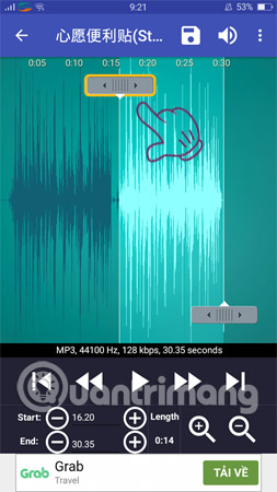 Tiến hành cắt nhạc theo ý muốn