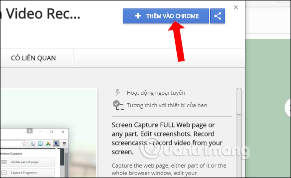 Cài tiện ích Nimbus Capture Chrome