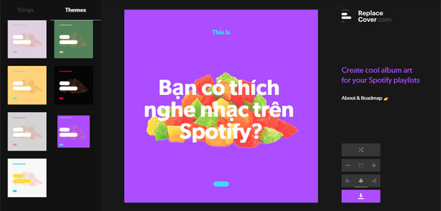 Chọn màu sắc cho ảnh bìa Spotifiy