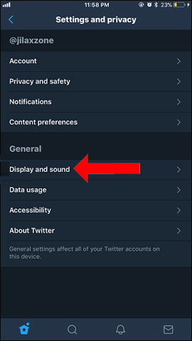 Nhấn chọn Display 