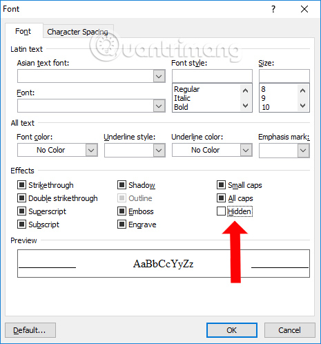 Bỏ ẩn đoạn văn Word