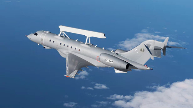 Máy bay giám sát trên không GlobalEye của Saab thực hiện chuyến bay đầu tiên lên bầu trời