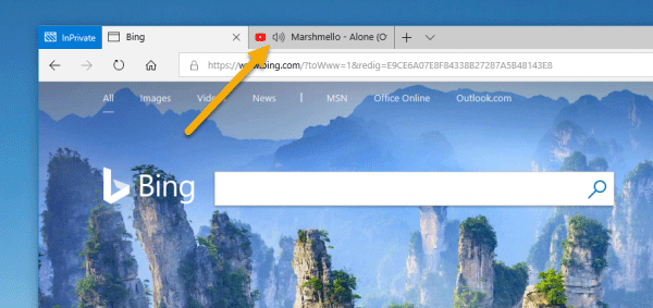 Tắt âm thanh từ tab trình duyệt Microsoft Edge