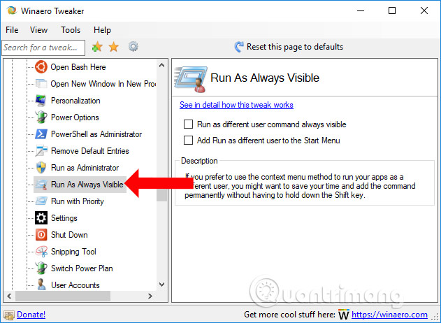 Thêm Run as menu File Explorer