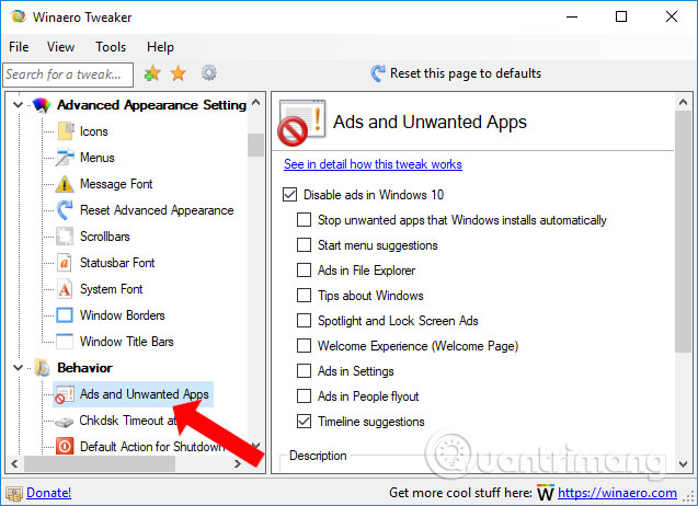 Tắt quảng cáo Windows 10