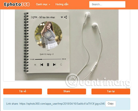 Nhấn vào Tạo ảnh