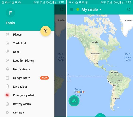 Giao diện GeoZillaGPS Locator