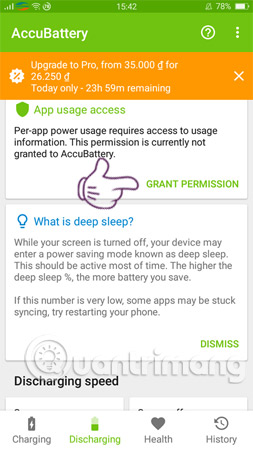 Chọn mục GRANT PREMISSION