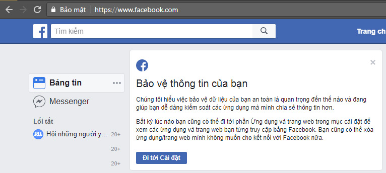 Thông báo yêu cầu bảo vệ thông tin