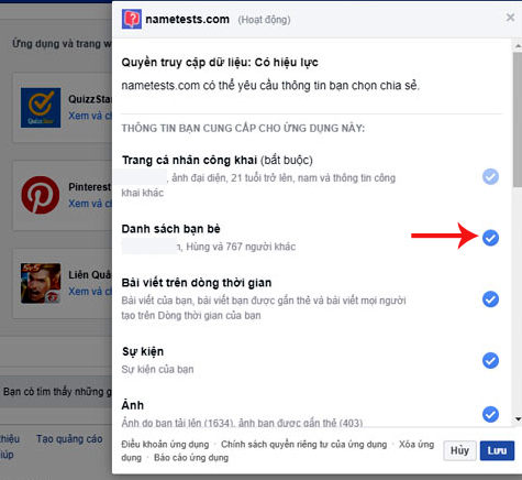 Kiểm tra thông tin bị chia sẻ