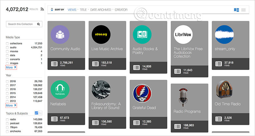 Trang web Audio Archive