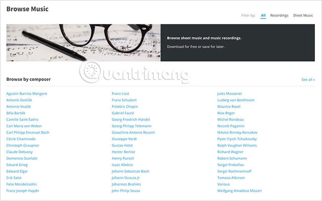 Trang web Musopen.org