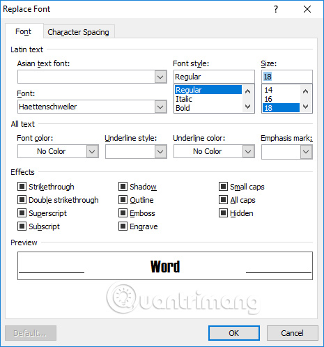 Nhấn chọn vào định dạng muốn dùng