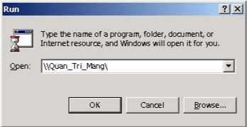 Nhập tên máy muốn truy cập